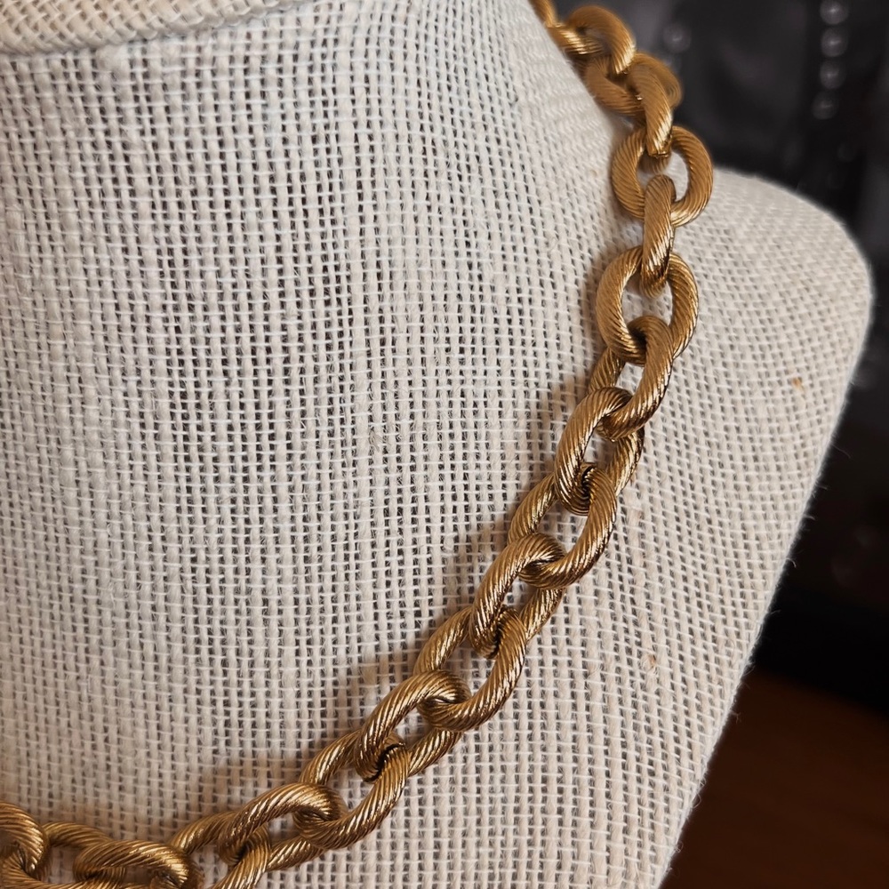 18K GOLD PLATED CABLE NECKLACE #0305 - Picture 5 of 7